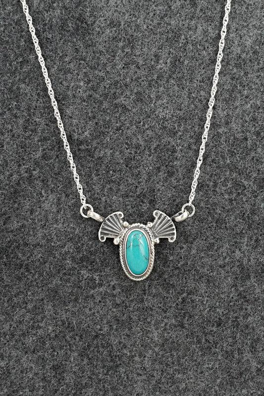 Turquoise & Sterling Silver Necklace - Verley Betone