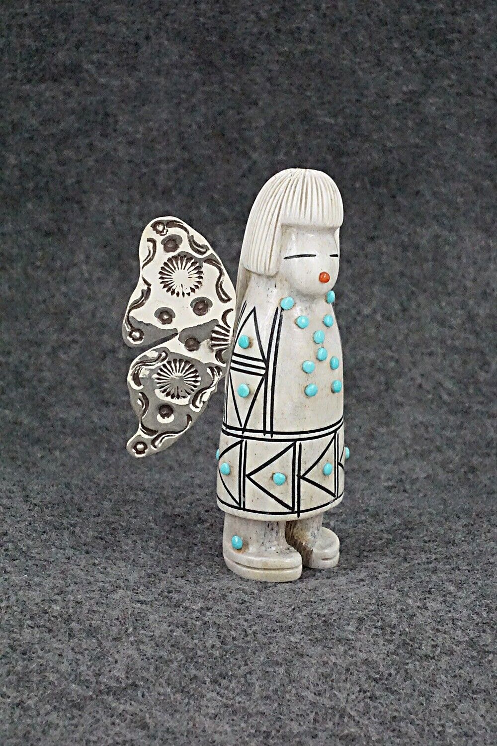 Butterfly Maiden Zuni Fetish Carving - Claudia Peina