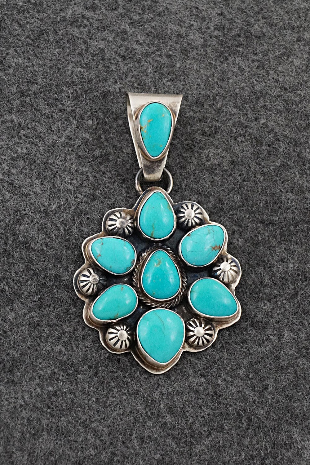 Turquoise & Sterling Silver Pendant - Kathleen Livingston