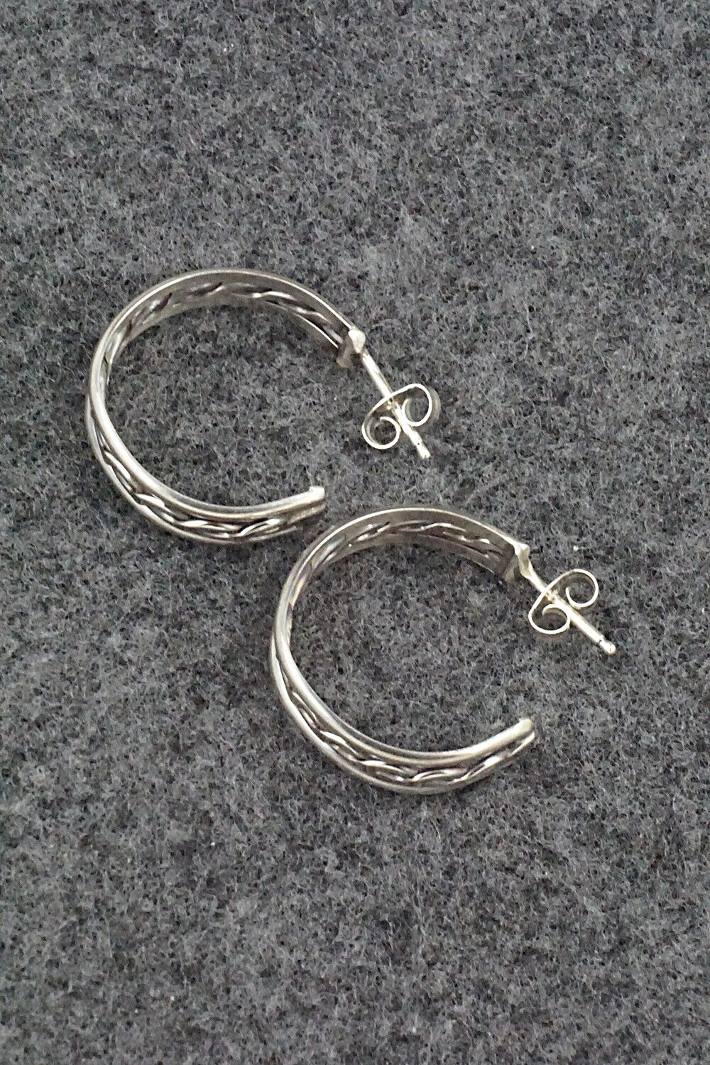 Sterling Silver Hoop Earrings - Caroline Tsosie