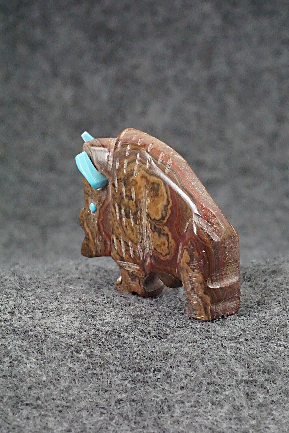 Buffalo Zuni Fetish Carving - Todd Etsate