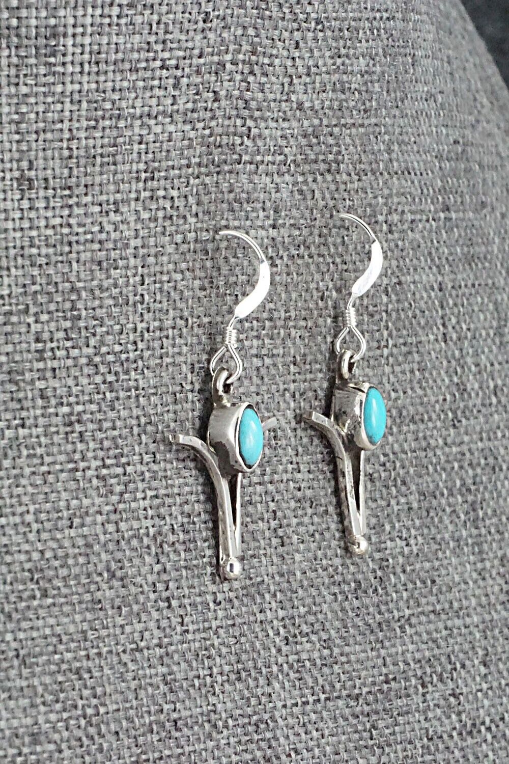 Turquoise & Sterling Silver Earrings - Verley Betone