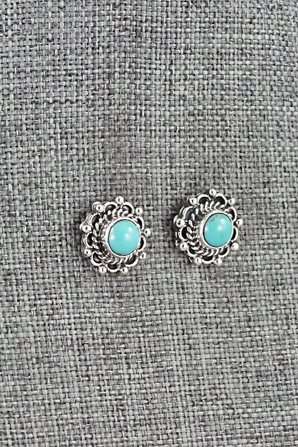 Turquoise & Sterling Silver Earrings - Emery Spencer