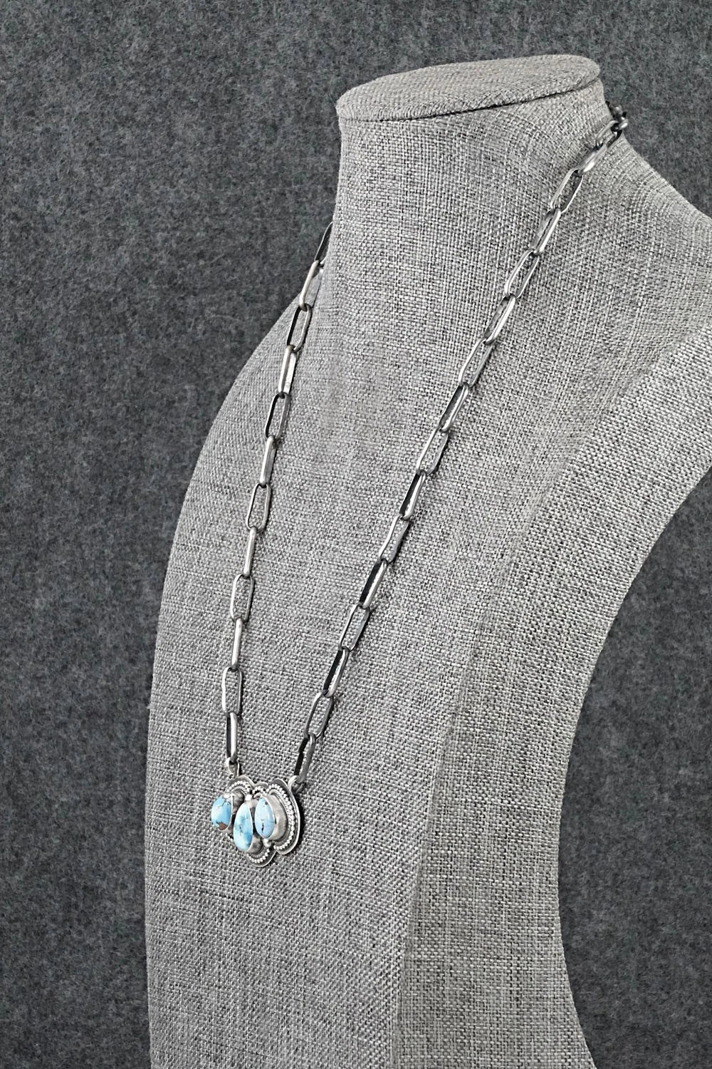 Turquoise & Sterling Silver Necklace - Darrin Livingston