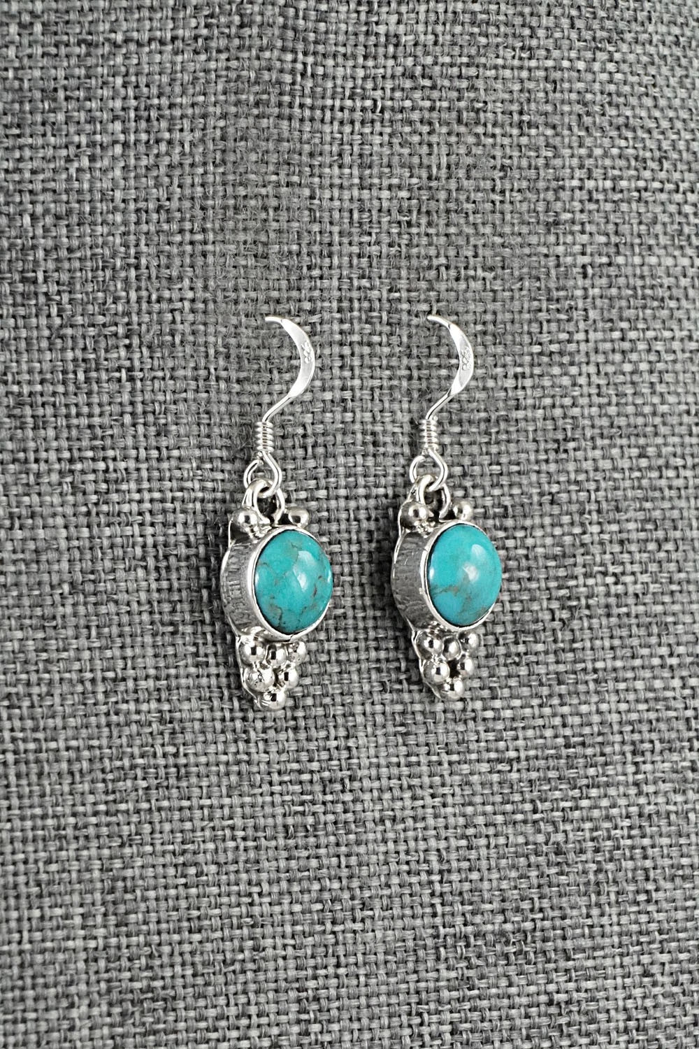 Turquoise & Sterling Silver Earrings - Isabell Yazzie
