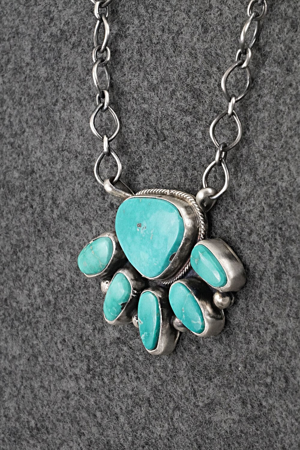 Turquoise & Sterling Silver Necklace - Bobby Johnson