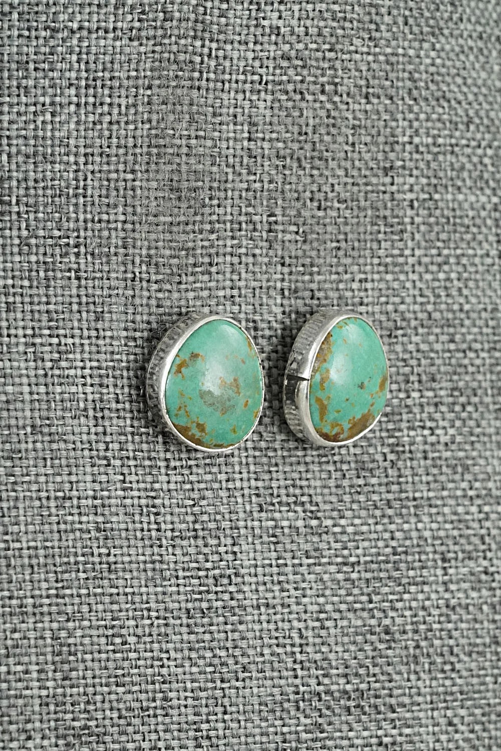 Turquoise & Sterling Silver Earrings - Rosemary Saunders