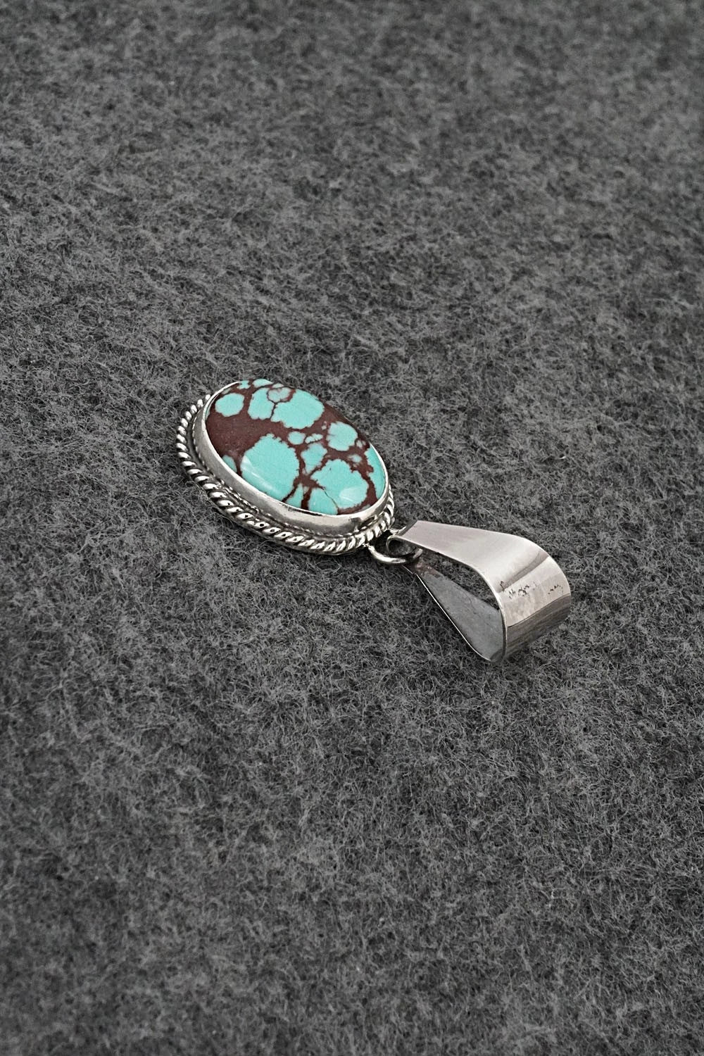 Turquoise & Sterling Silver Pendant - Eugene Gruber