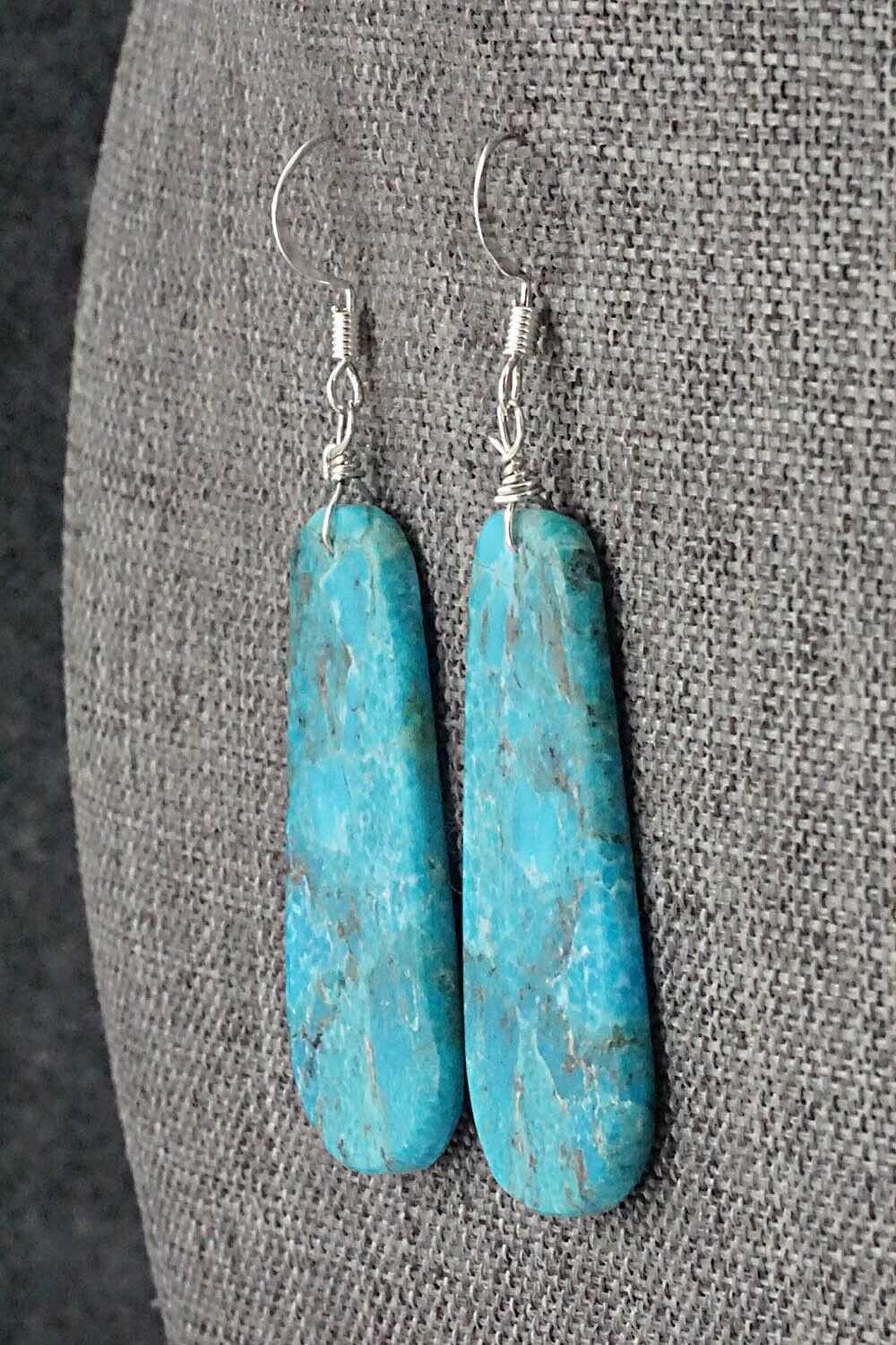 Turquoise & Sterling Silver Earrings - Lupe Lovato