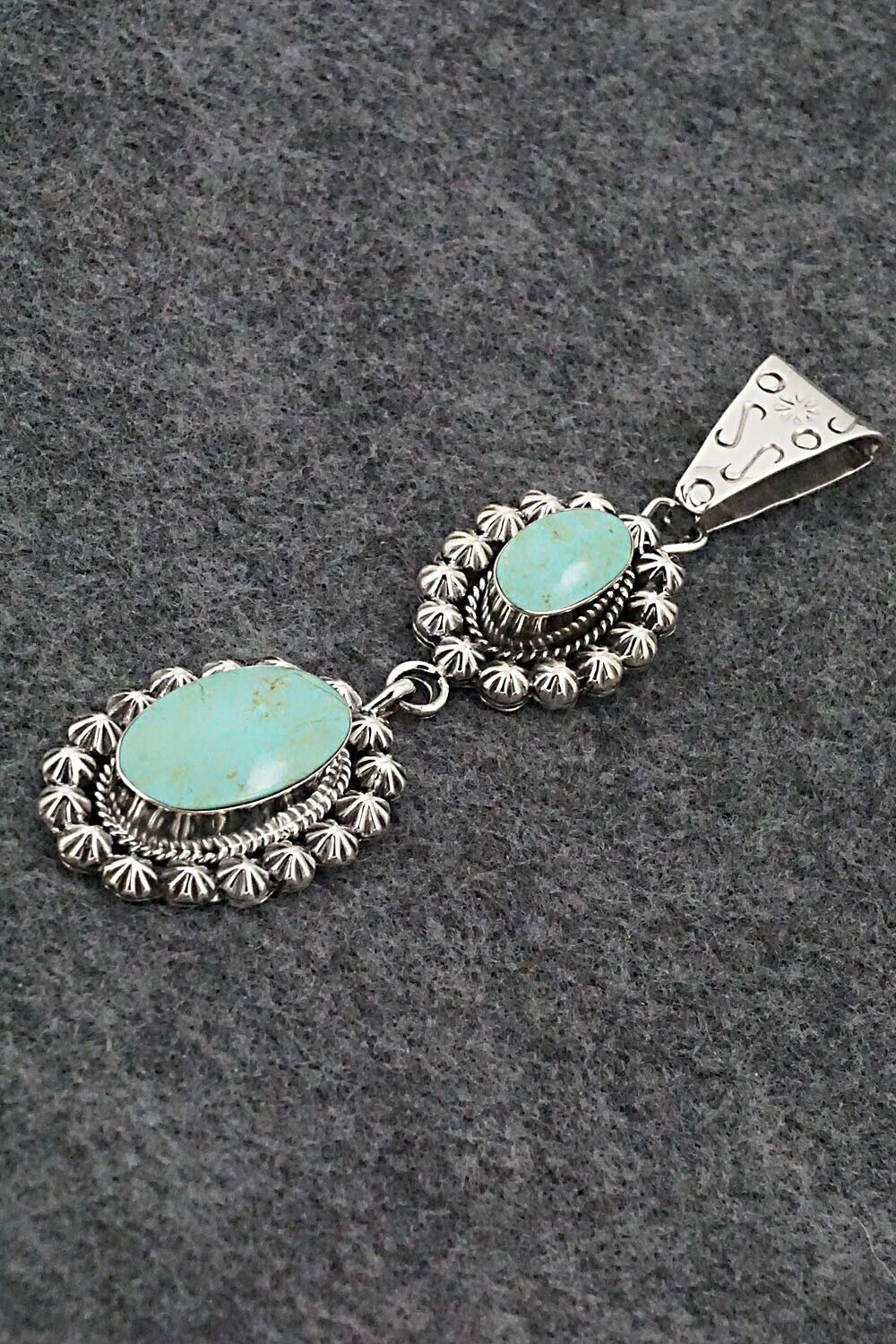 Turquoise & Sterling Silver Pendant - Sheena Jack