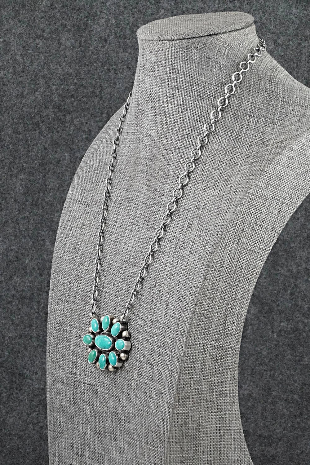 Turquoise & Sterling Silver Necklace - Kathleen Livingston