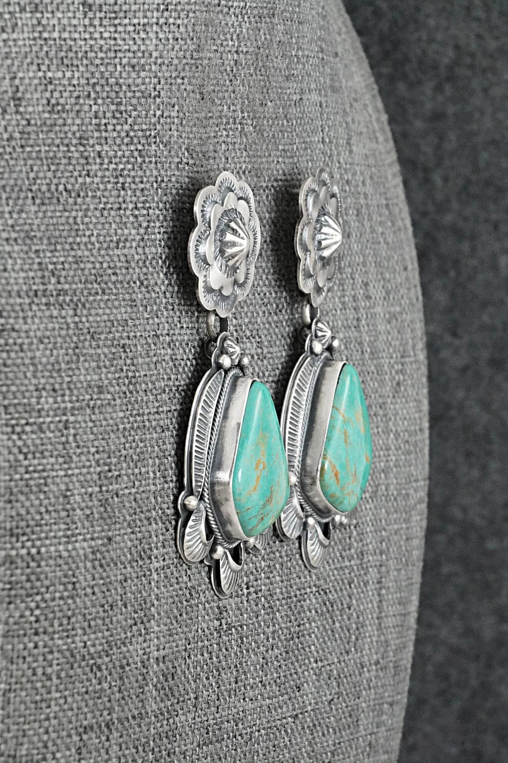 Turquoise & Sterling Silver Earrings - Randy Boyd