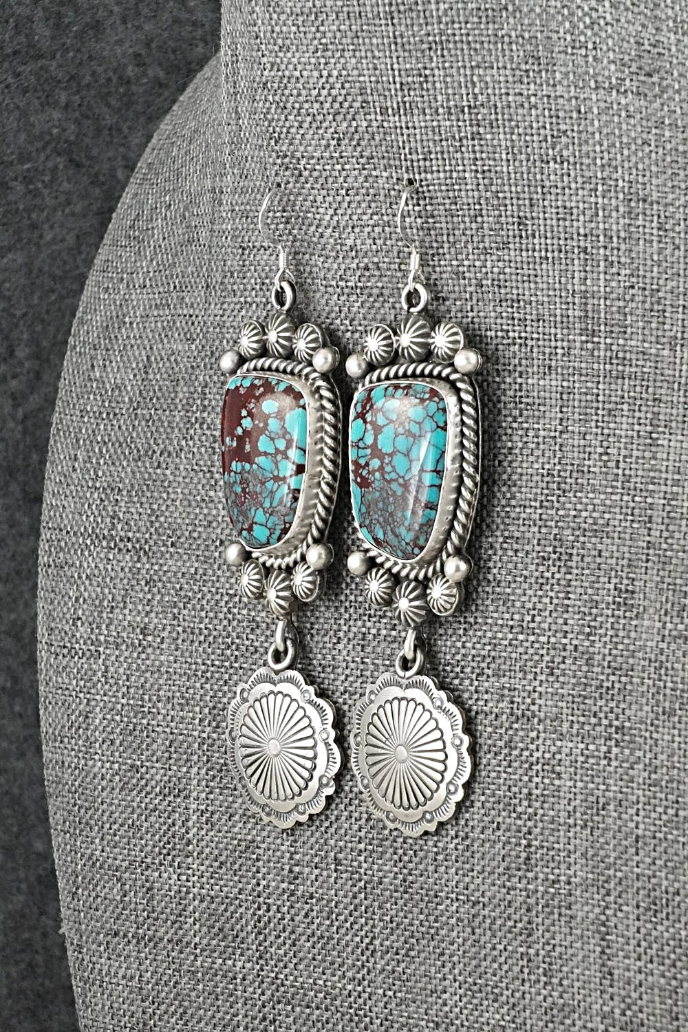 Turquoise & Sterling Silver Earrings - Michael Calladitto