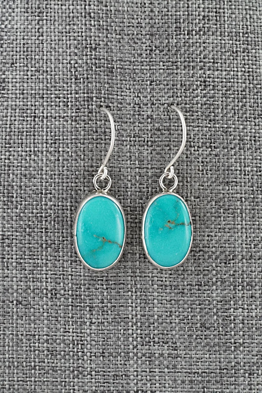 Turquoise & Sterling Silver Earrings - Rosemary Saunders