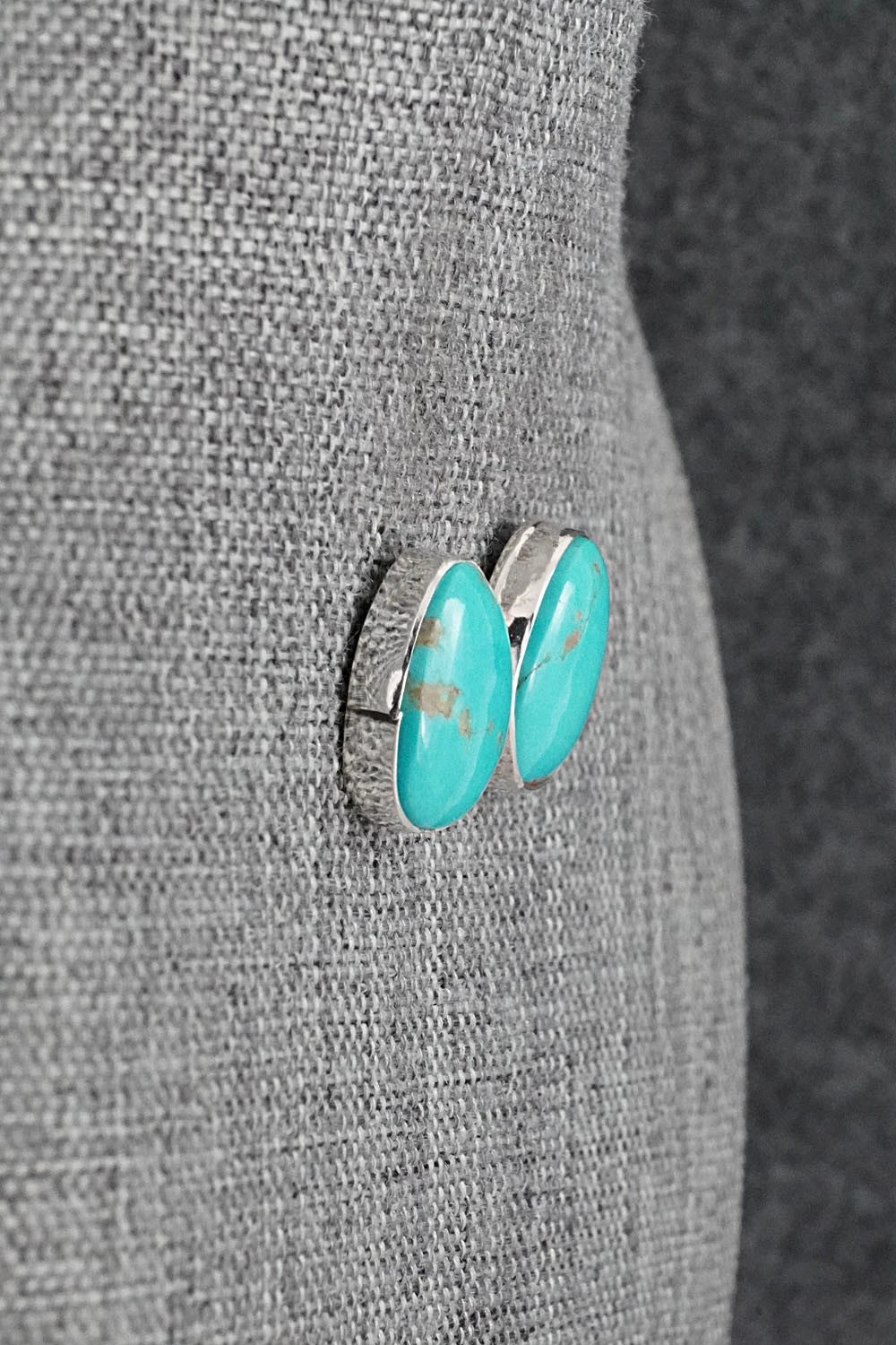 Turquoise & Sterling Silver Earrings - Rosemary Saunders