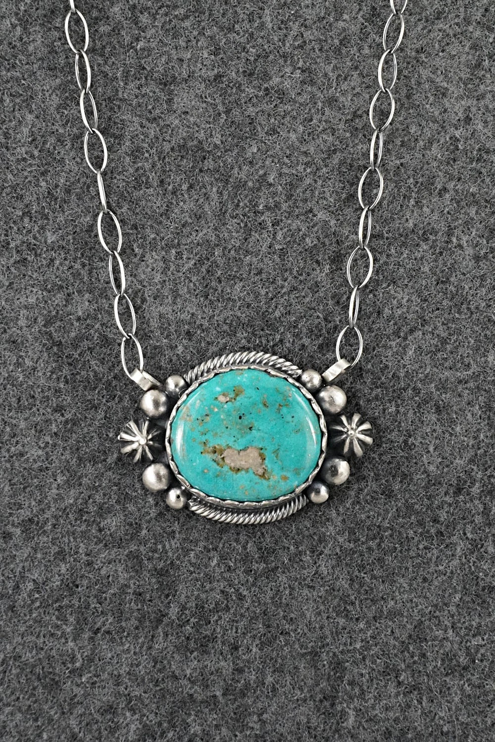 Turquoise & Sterling Silver Necklace - Mark Yazzie