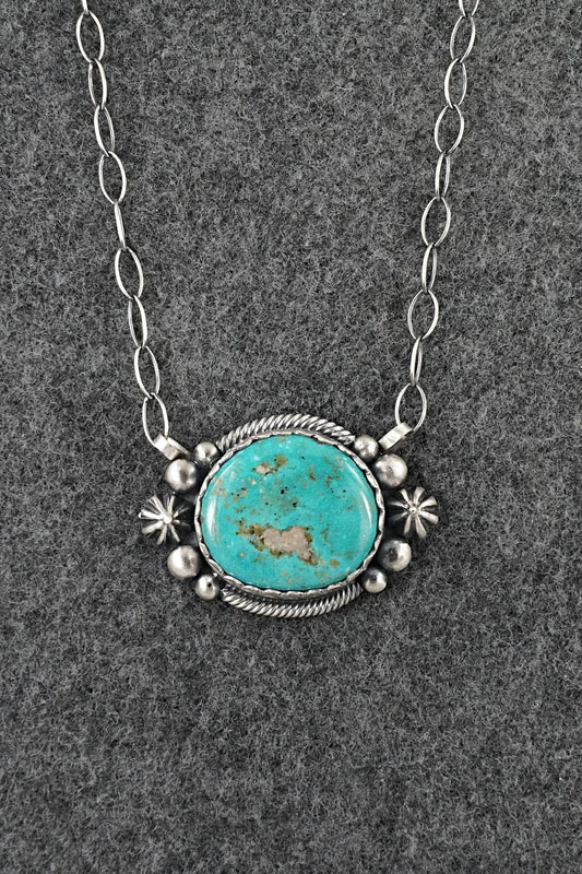 Turquoise & Sterling Silver Necklace - Mark Yazzie