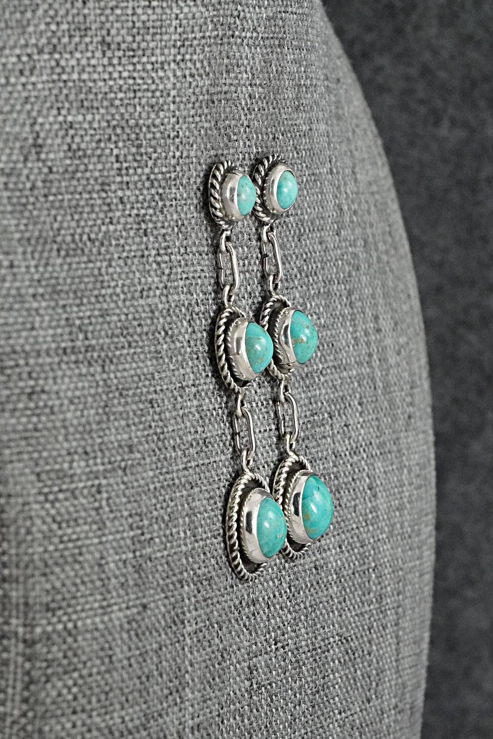 Turquoise & Sterling Silver Earrings - Martin Perry