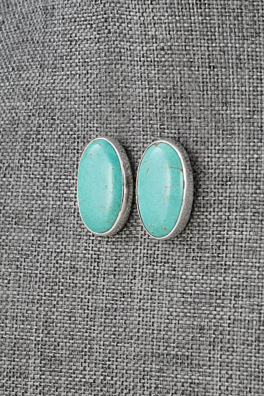 Turquoise & Sterling Silver Earrings - Eugene Gruber