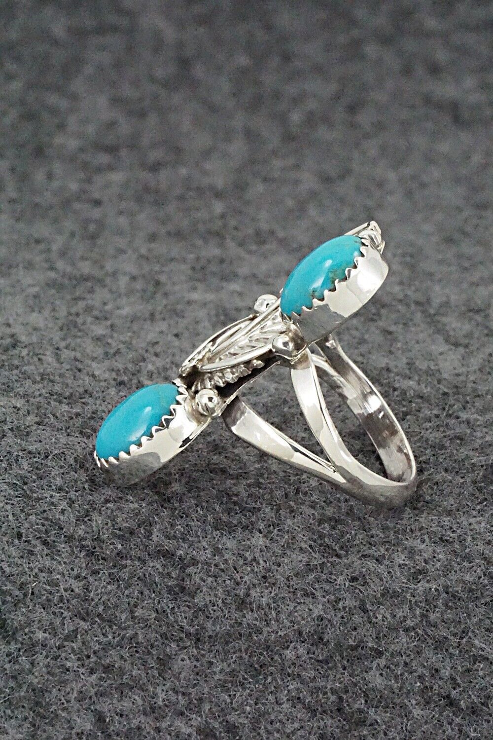 Turquoise & Sterling Silver Ring - Robert Martinez - Size 5.75