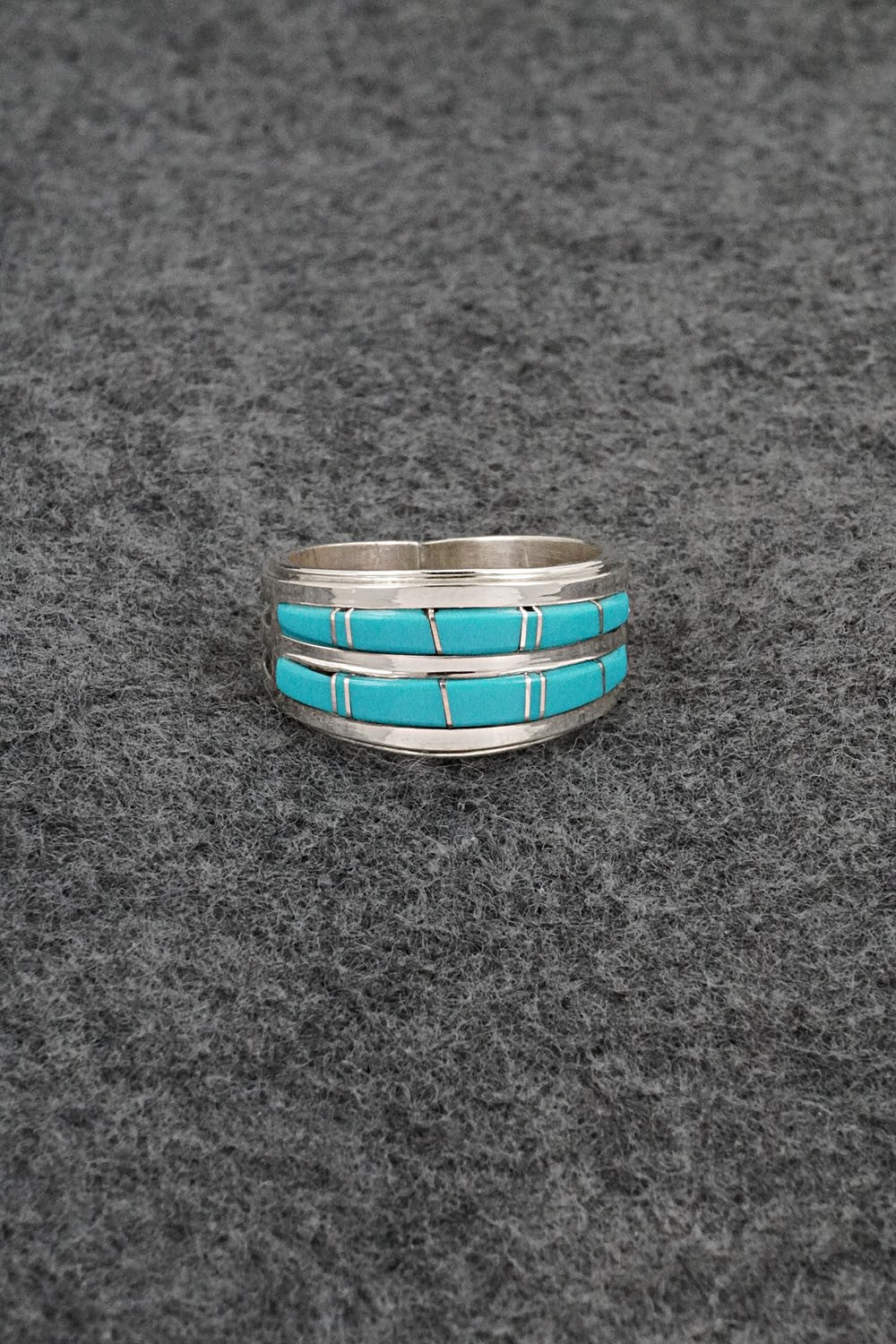 Turquoise & Sterling Silver Ring - Wilbert Muskett Jr. - Size 8.5