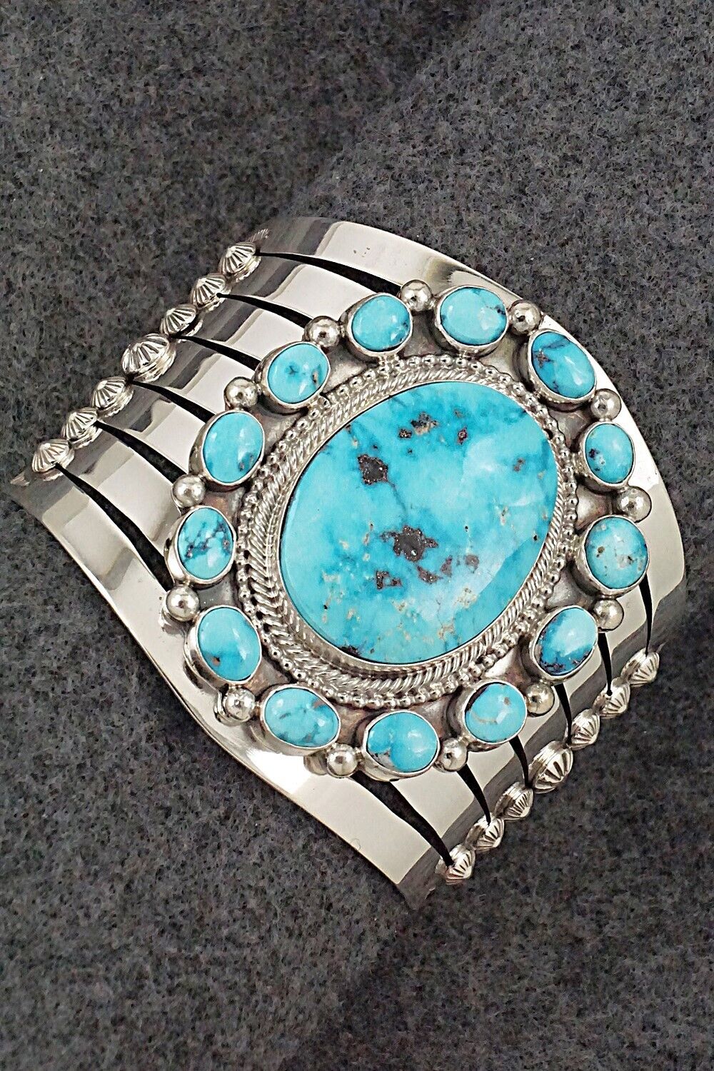 Turquoise and Sterling Silver Bracelet - Tom Lewis