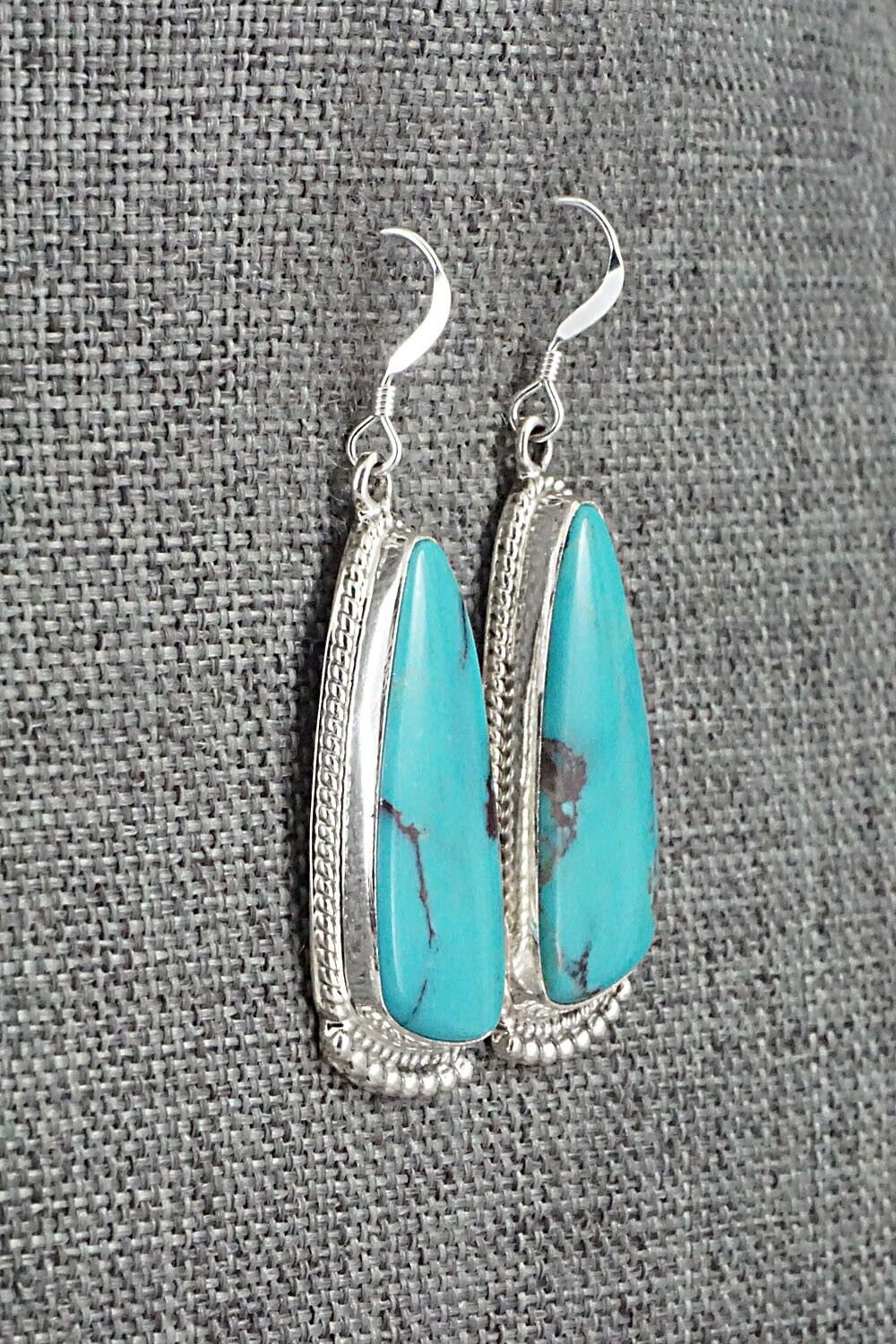 Turquoise & Sterling Silver Earrings - Verley Betone