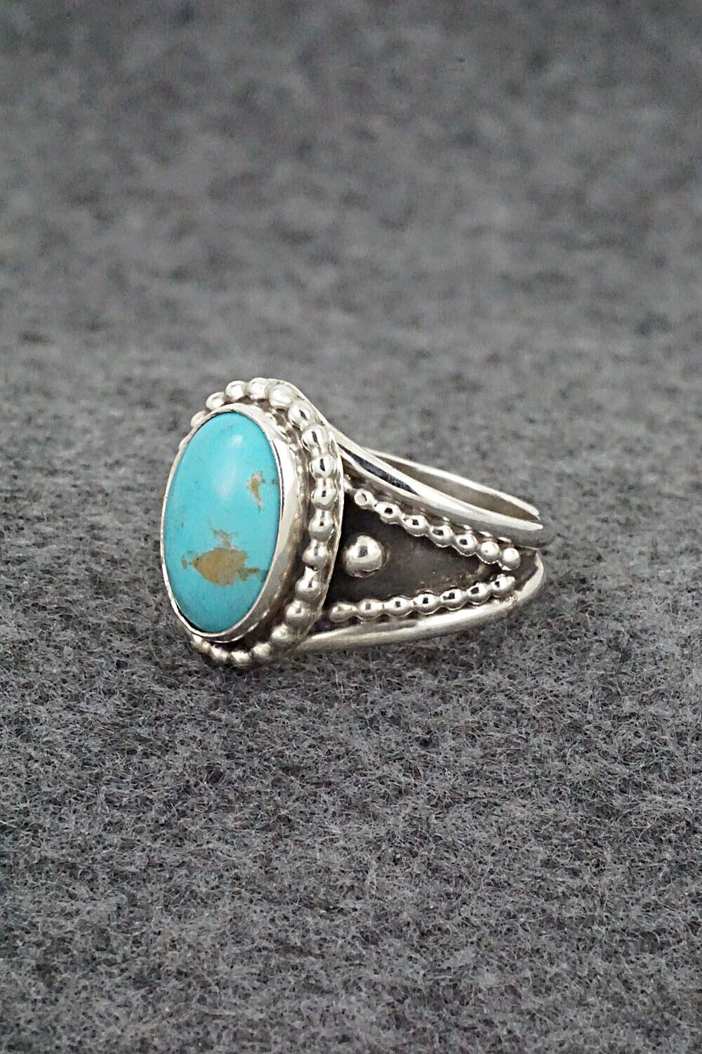 Turquoise & Sterling Silver Ring - Thomas Yazzie - Size 9