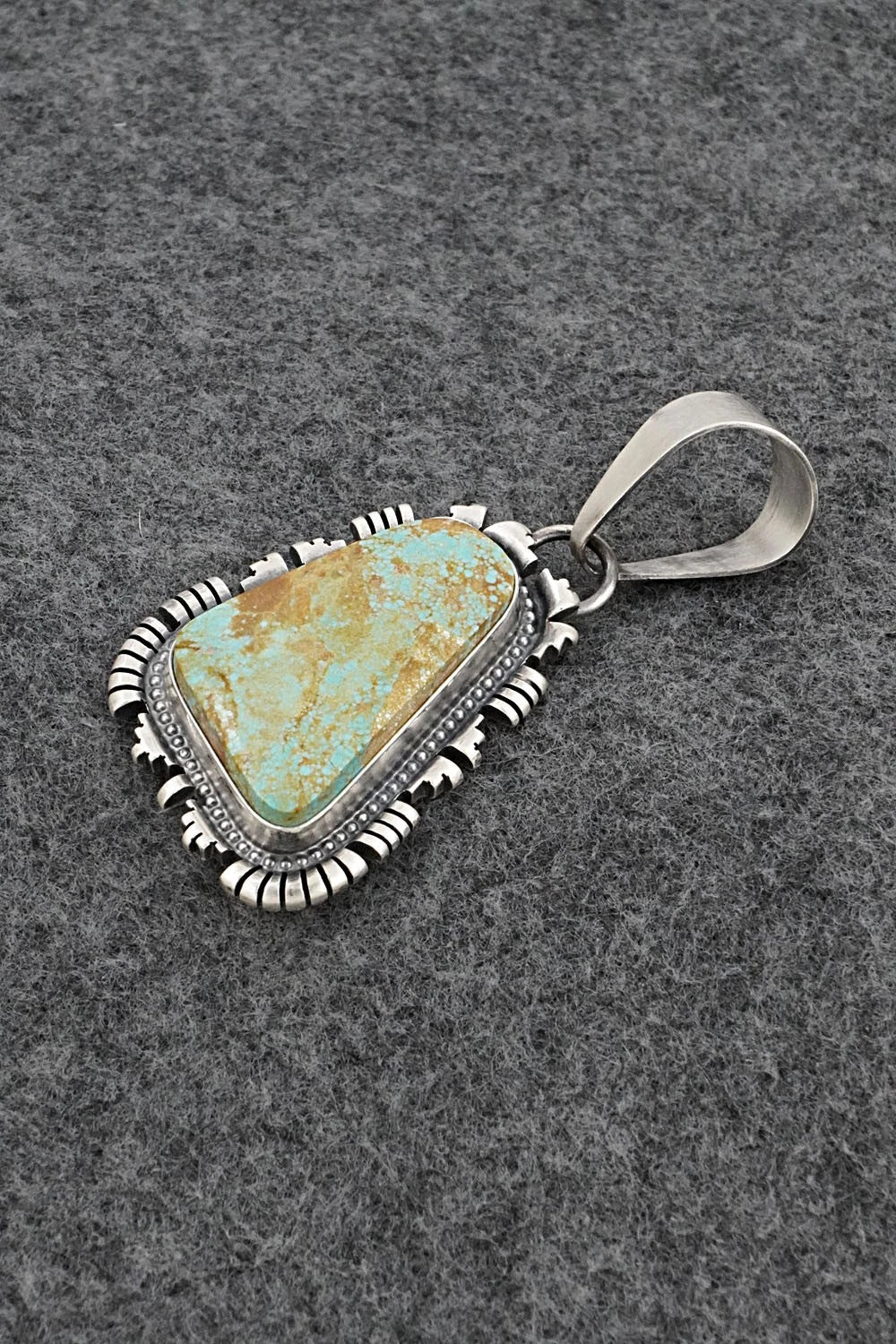Turquoise & Sterling Silver Pendant - Randy Billy