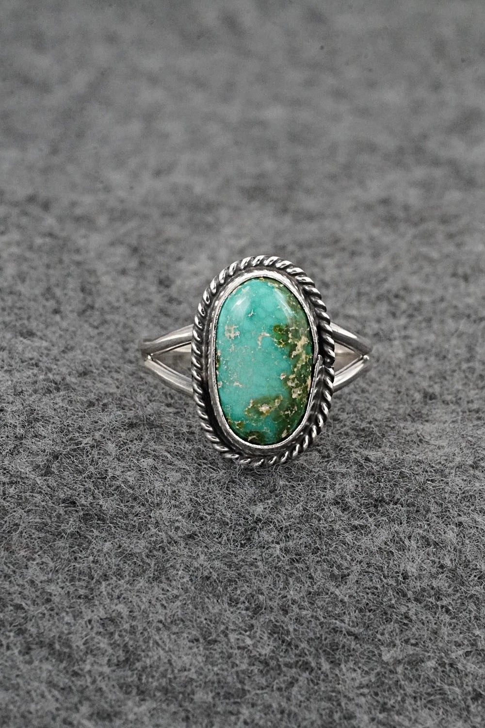 Turquoise & Sterling Silver Ring - Rosemary Saunders - Size 8