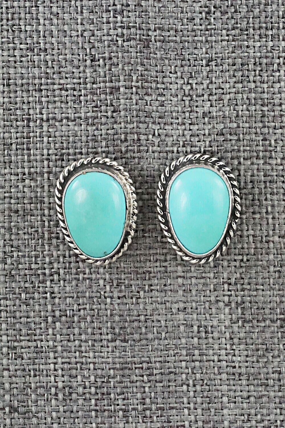 Turquoise & Sterling Silver Earrings - Marco Begaye