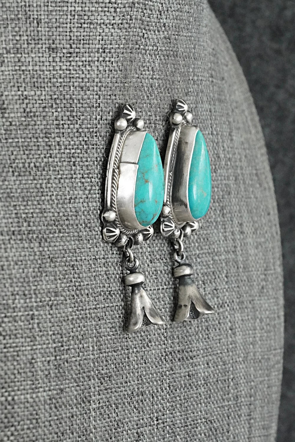 Turquoise & Sterling Silver Earrings - Bobby Johnson