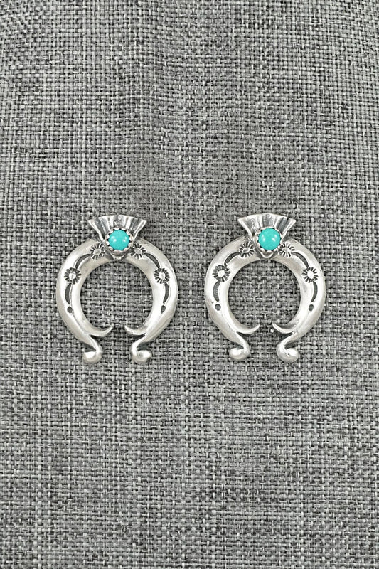 Turquoise & Sterling Silver Earrings - Adrienne Gordon