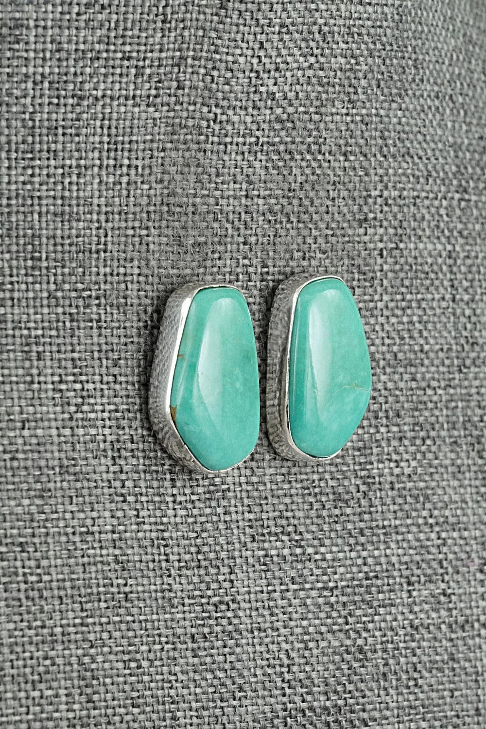 Turquoise & Sterling Silver Earrings - Eugene Gruber