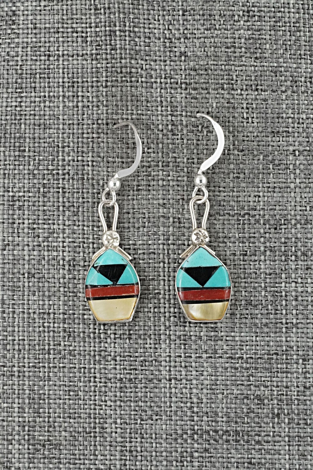 Multi-Stone Inlay & Sterling Silver Earrings - Ola Eriacho