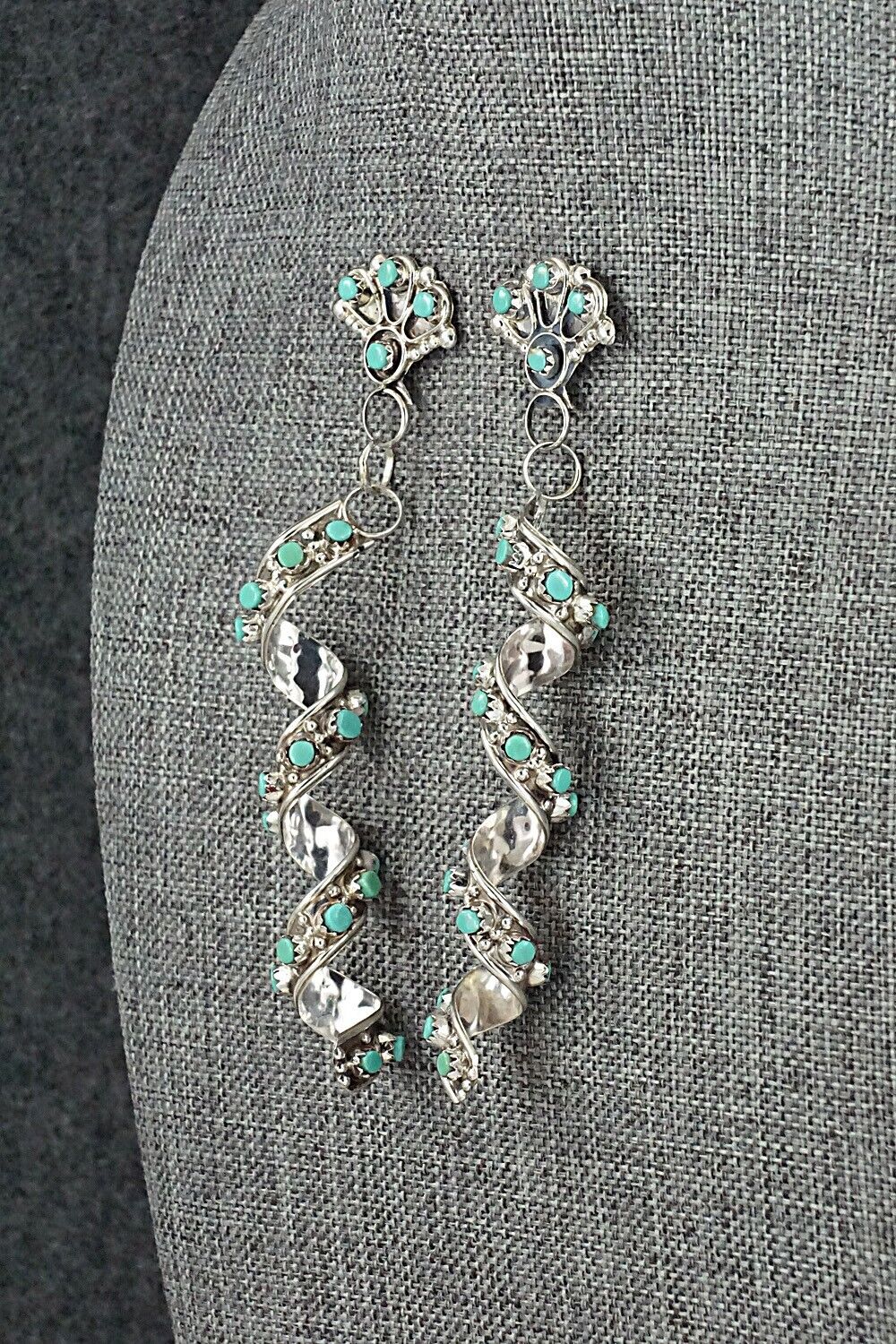 Turquoise & Sterling Silver Earrings - Joanne Cheama