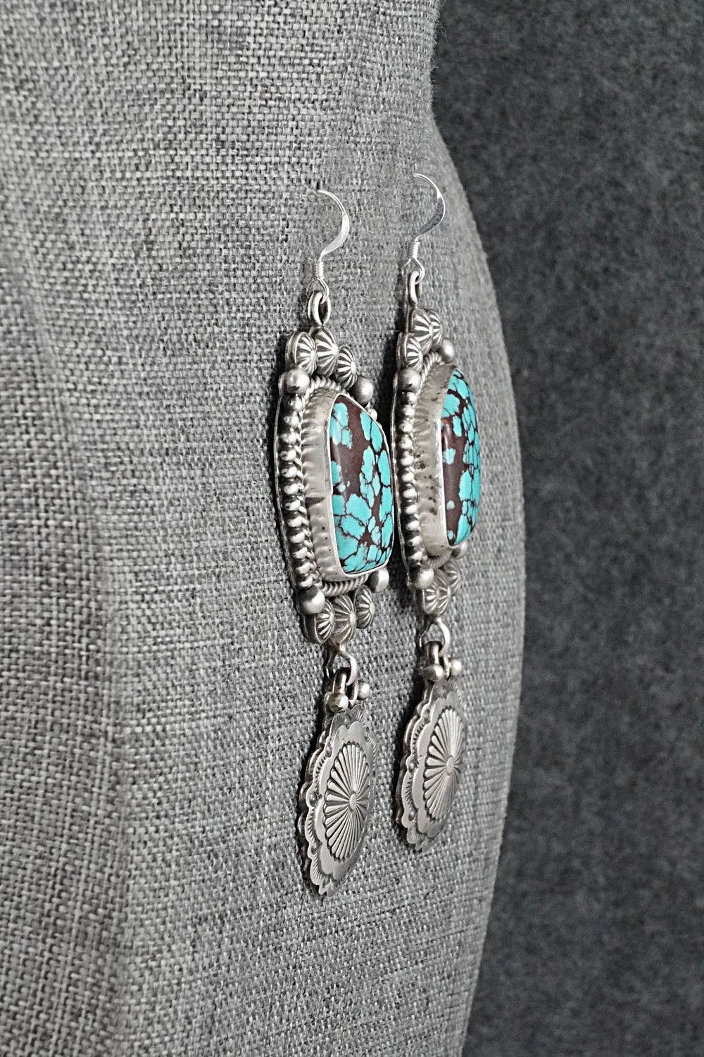 Turquoise & Sterling Silver Earrings - Michael Calladitto