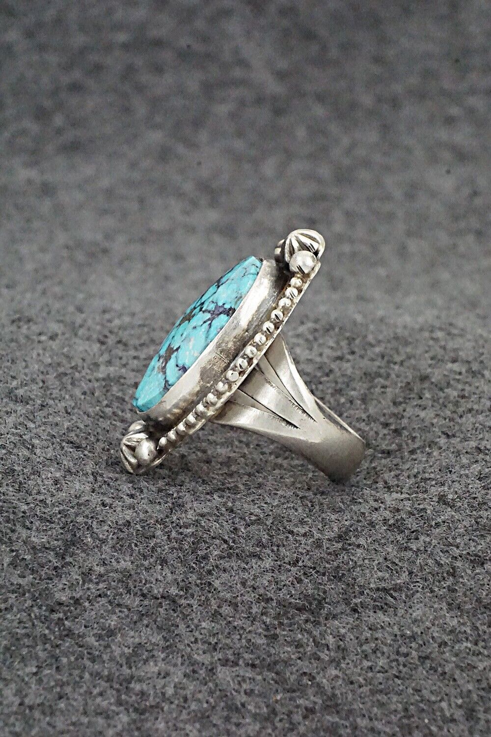 Turquoise & Sterling Silver Ring - Kathleen Livingston - Size 7.5