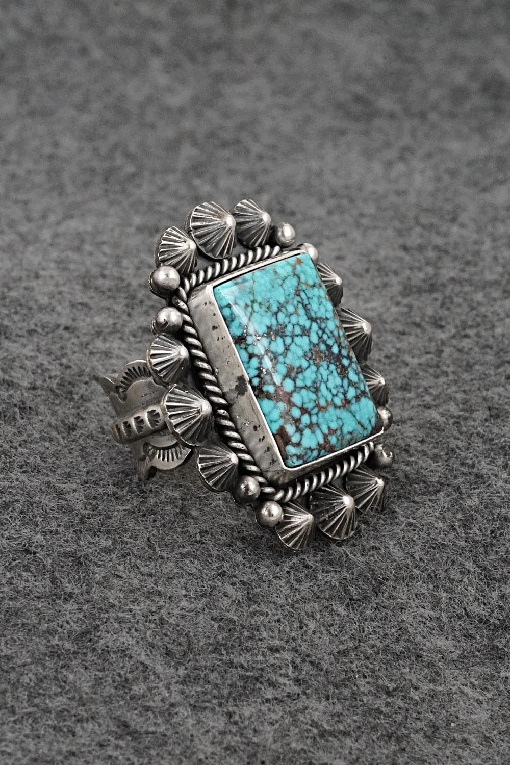 Turquoise & Sterling Silver Ring - Michael Calladitto - Size 7