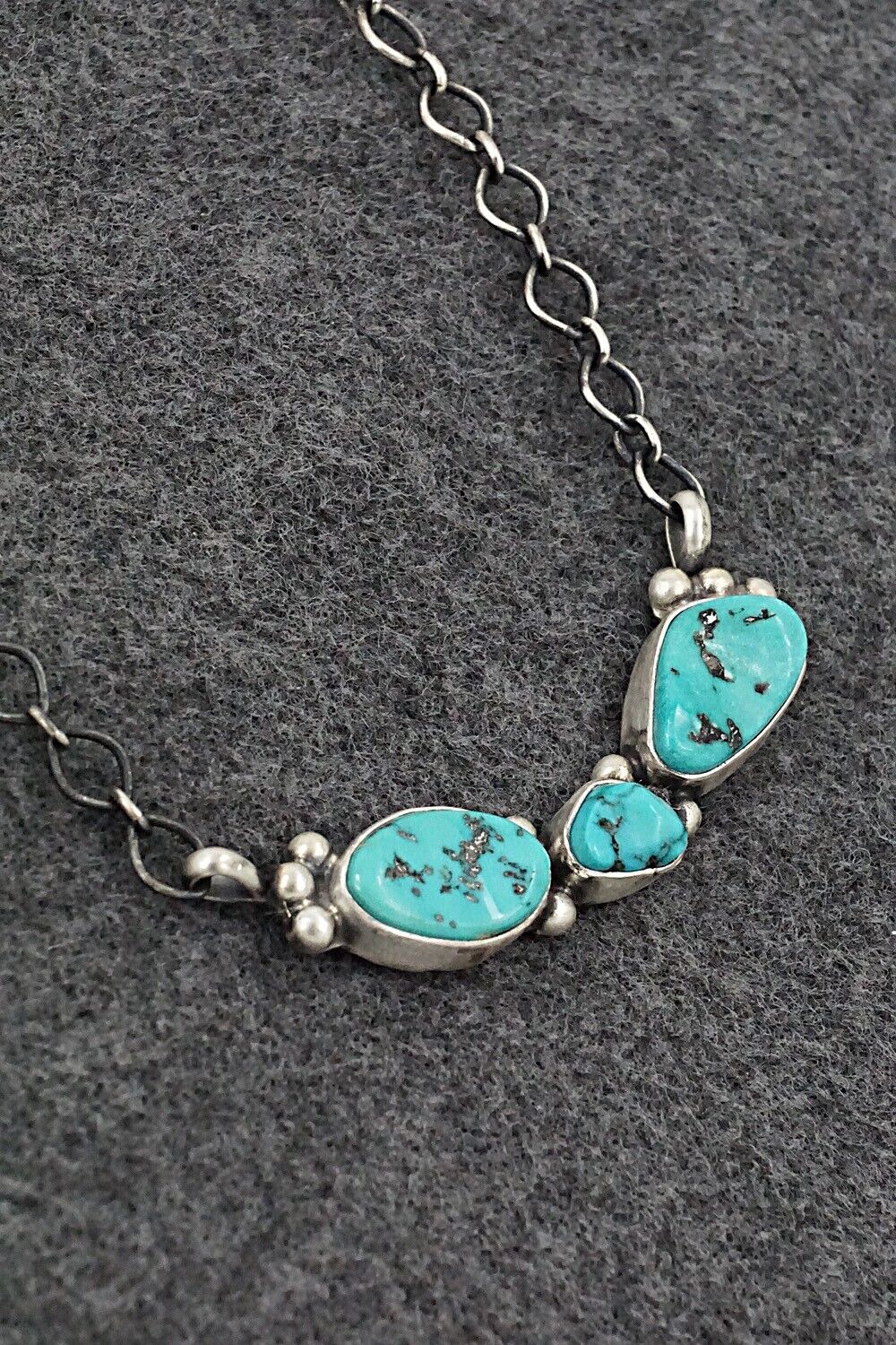 Turquoise & Sterling Silver Necklace - Darrin Livingston