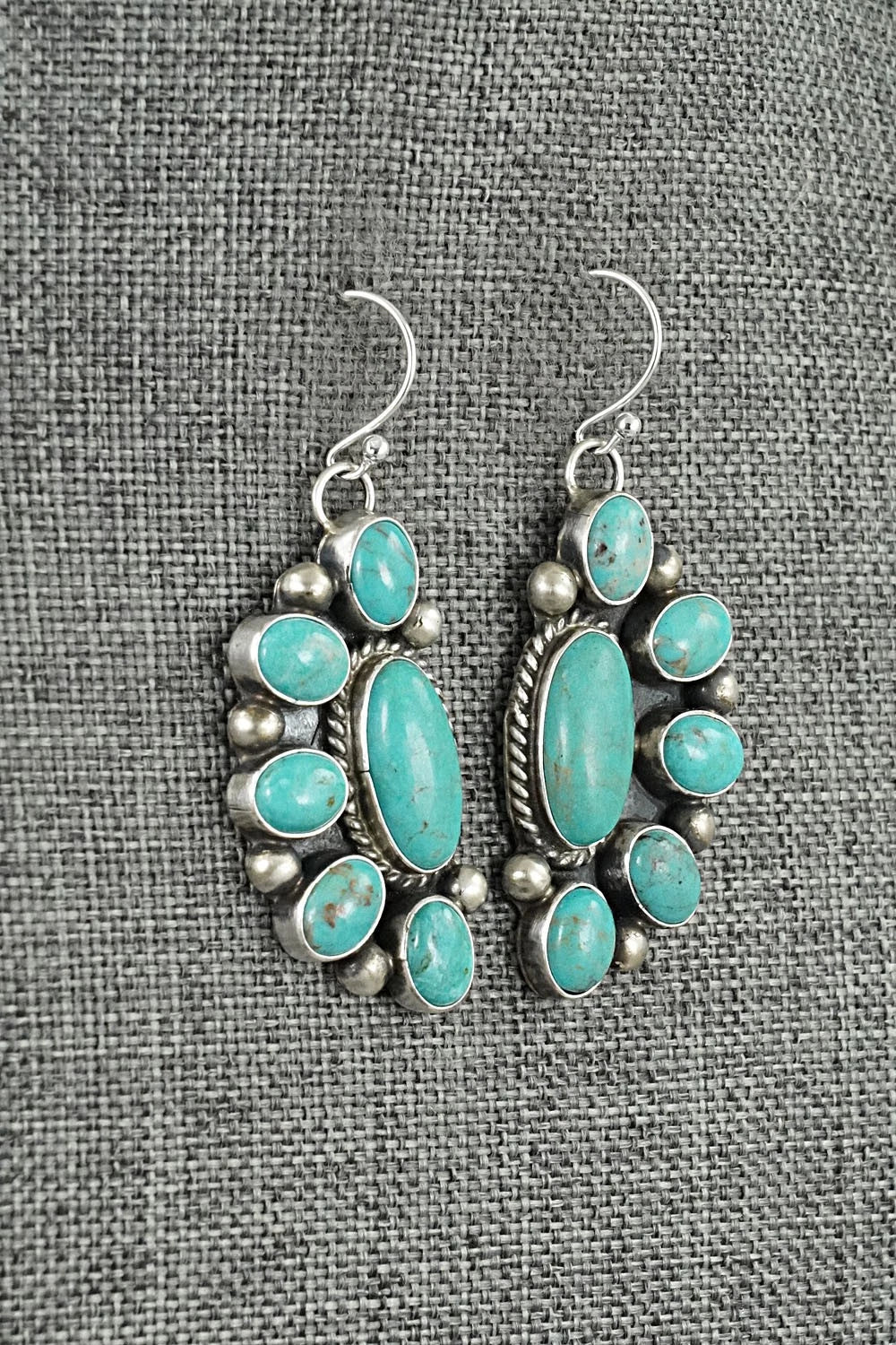 Turquoise & Sterling Silver Earrings - Kathleen Livingston