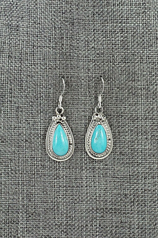 Turquoise & Sterling Silver Earrings - Verley Betone