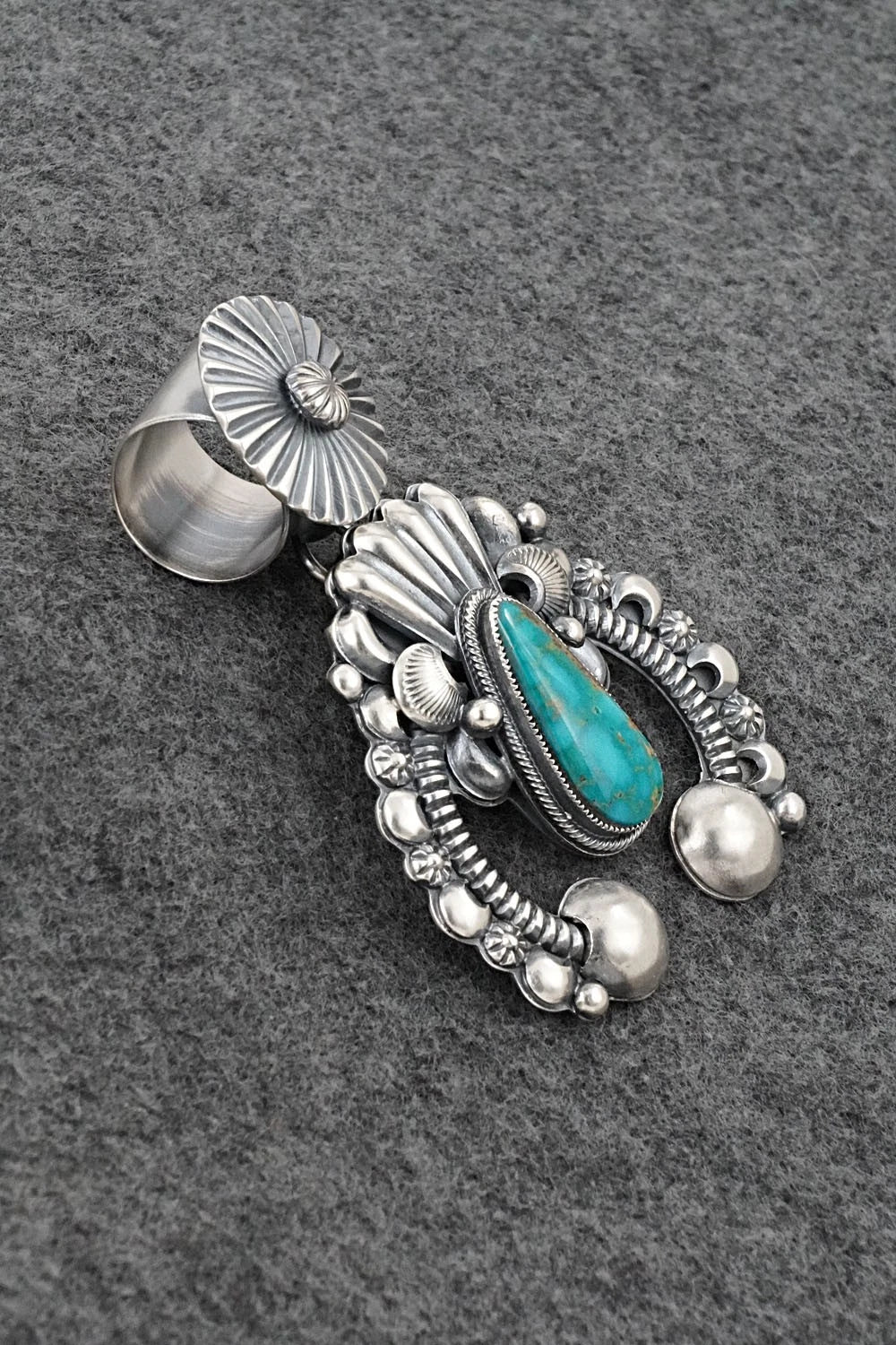 Turquoise & Sterling Silver Pendant - Delbert Gordon