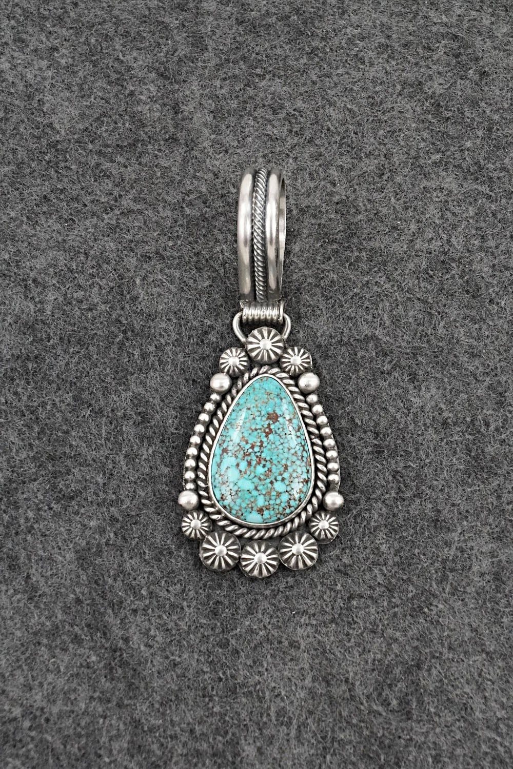 Turquoise & Sterling Silver Pendant - Michael Calladitto