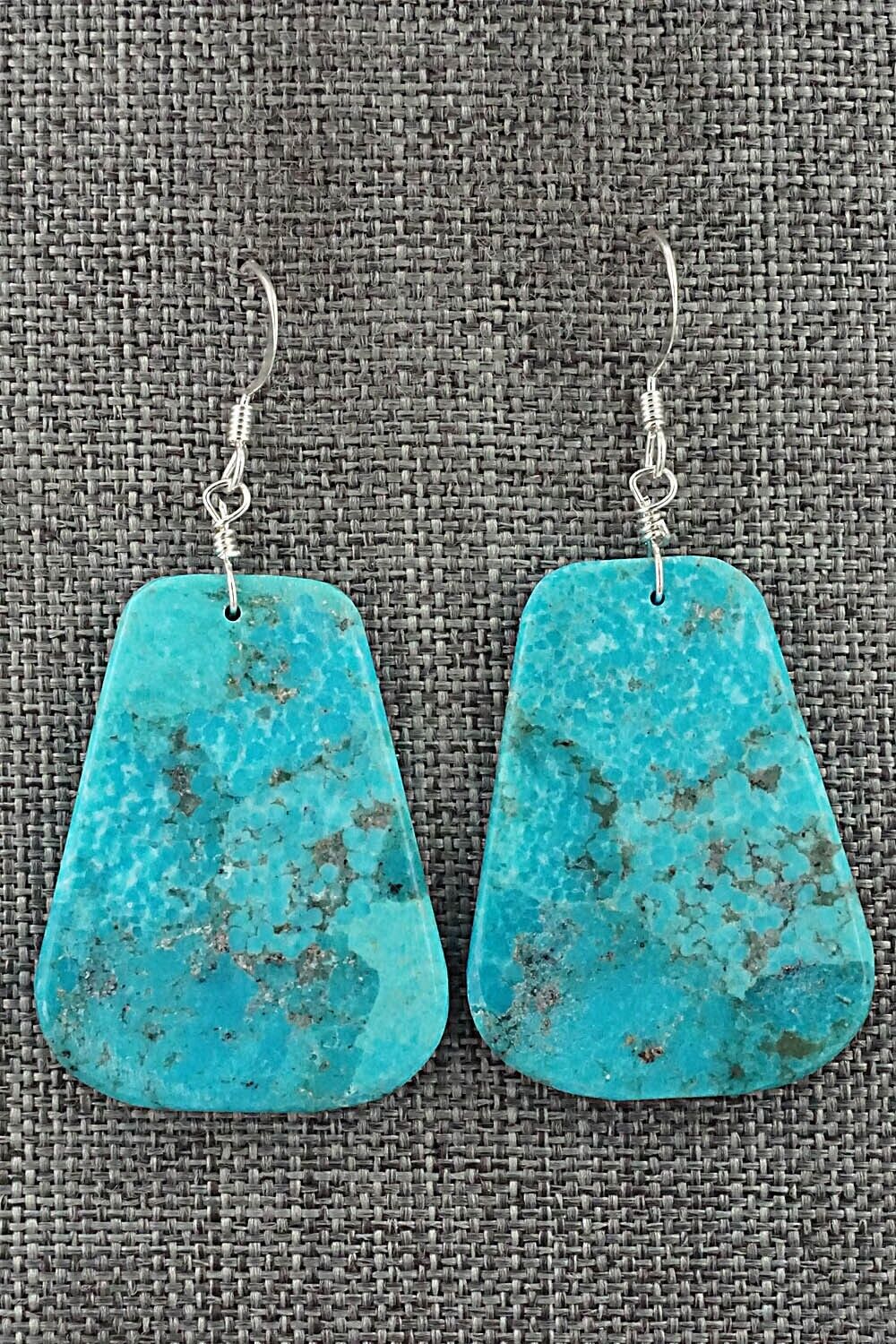 Turquoise & Sterling Silver Earrings - Lupe Lovato