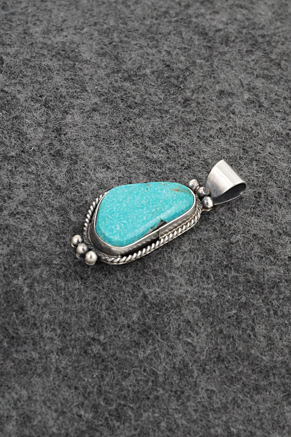 Turquoise & Sterling Silver Pendant - Rena Begay