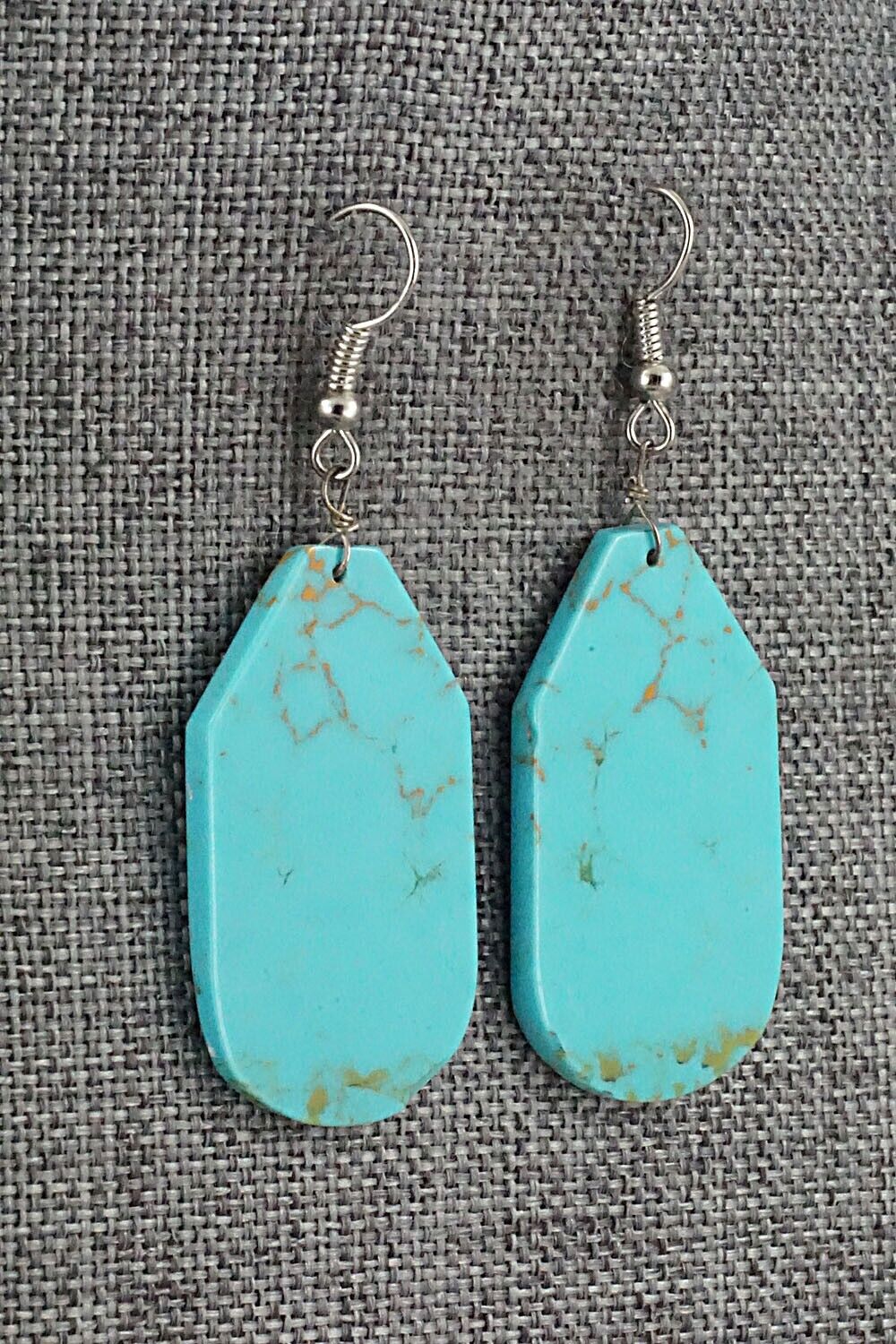 Turquoise & Sterling Silver Earrings - Joe Garcia