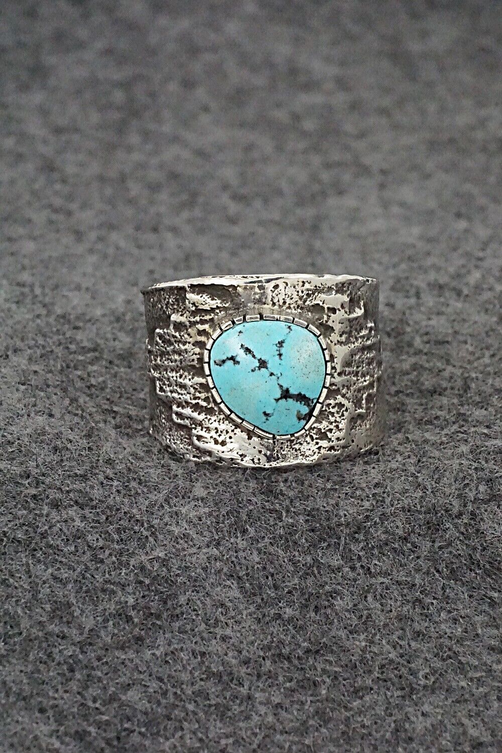 Turquoise & Sterling Silver Ring - Cody Begay - Size 12