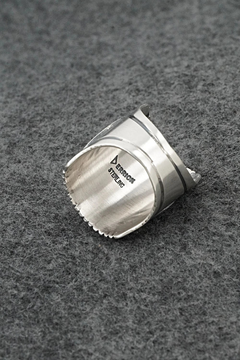 Turquoise & Sterling Silver Ring - Derrick Gordon - Size 8