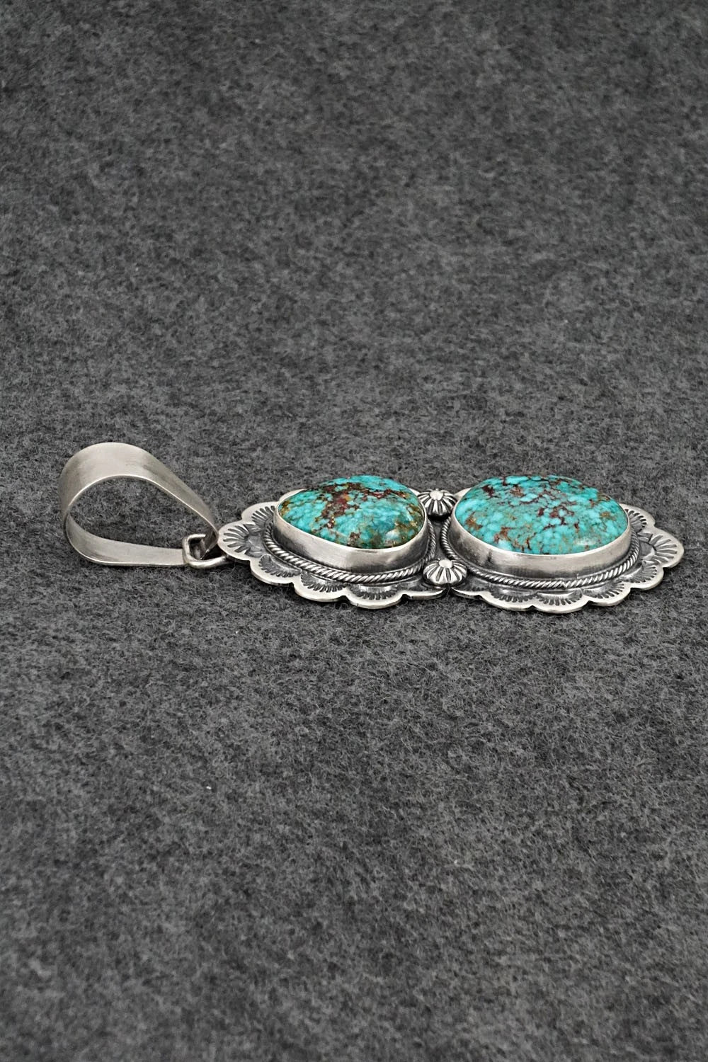 Turquoise & Sterling Silver Pendant - Darrin Livingston